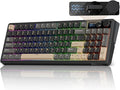RK ROYAL KLUDGE M100 Mechanical Keyboard w/Screen & Dual Knobs, 96% Tri-Mode Gasket Mount Wireless Gaming Keyboard with Number Pad, Hot Swappable Cream Switch, Black