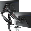 ARES WING Dual Monitor Arm for 17-35 Inch Flat Curved Ultrawide Screens Up to 26.5lbs, Fully Adjustable Dual Monitor Mount, C-Clamp & Grommet Base, 75/100 Vesa Mount, Black