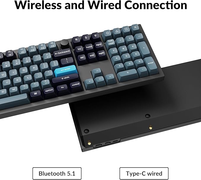 Keychron Q6 Pro Full Aluminum QMK/VIA Programmable Knob Bluetooth Custom Mechanical Keyboard, Full-Size KSA Double-Shot PBT Keycap Hot-Swappable, RGB Backlit, Brown Switch for Mac Windows Linux-Black
