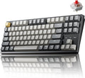 Keychron C1 Pro Wired Custom Mechanical Keyboard, TKL Layout QMK/VIA Programmable OEM Profile Double-Shot PBT Keycaps White LED Backlight with K Pro Red Switch for Mac Windows Linux