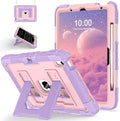 for iPad Air 11 Inch M4 (2026) /M3 (2025) /M2 (2024) iPad Air 5th/4th Generation Case 10.9 Inch 2022/2020,Military Grade Shockproof iPad Case Air 11 Inch with Pen Holder, Purple Rosegold