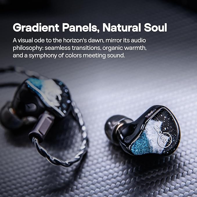 Linsoul ZiiGaat Horizon in Ear Monitor, 1DD+2BA+2 Planar HiFi Wired Earbuds, Studio-Grade IEM Earphones, Natural Balanced Tuning with Buttery-Smooth Treble Extension for Musicians Audiophiles