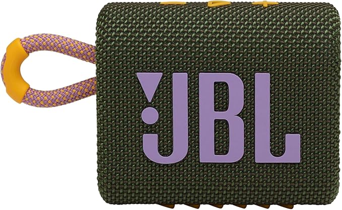 JBL Go 3 - Portable Mini Bluetooth Speaker, big audio and punchy bass, IP67 waterproof and dustproof, 5 hours of playtime, speaker for home, outdoor and travel (Green)