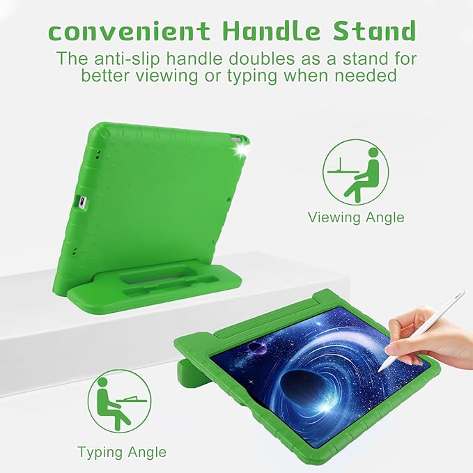 for Kids iPad Pro 12.9 Case 2nd 1st Generation Super Protection 2015 2017 12.9 inch iPad Pro Case with Pencil Holder iPad Pro Covers 12.9 inch for iPad Pro 12.9" 1st 2nd Gen Green