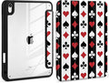 Case for iPad Air 13 inch 2026 M4 2025 M3 2024 M2 Release Slim Shockproof Cute Printed Cover with Clear Back TPU Edge Pencil Holder Trifold Stand Auto Wake Sleep, Suit of Playing Card
