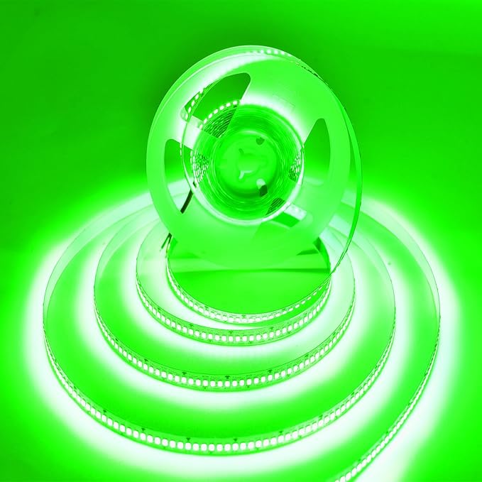 SUYOOULIN LED Strip Lights, SMD 2835 LED Strip, DC12V 1200LEDs 16.4Ft 26000LM High Density LED Light Strips Tube Waterproof IP67, 3 Times Brightness Than SMD3528 LED Strip, Green