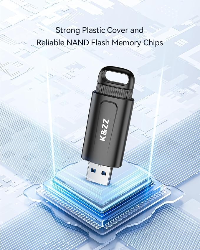 K&ZZ Flash Drive 16GB 2 Pack Plug and Play Thumb Drive USB 2.0 Memory Stick USB Drive Data Storage Sliding Lid Jump Drive Zip Drive