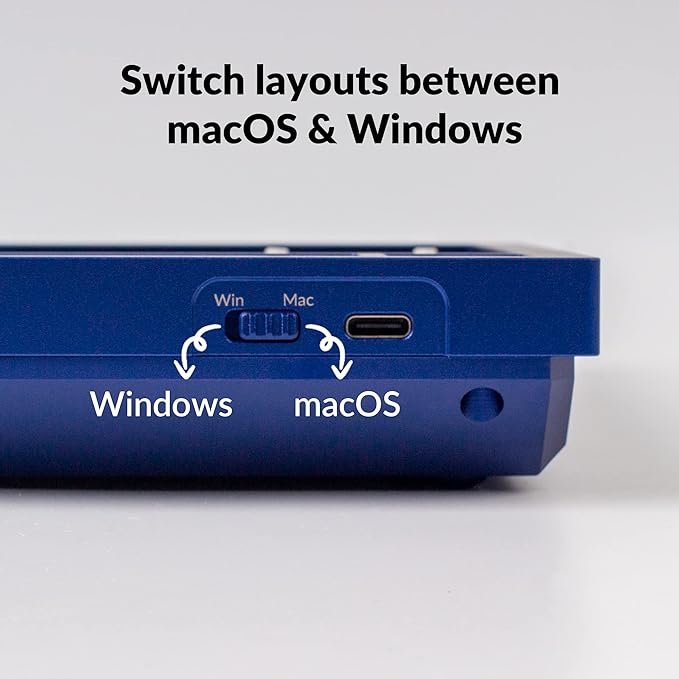 Keychron Q3 TKL Layout Hot-Swappable Wired Custom Mechanical Keyboard Full Aluminum Knob Barebone Version, QMK/VIA Programmable Macro, Double-Gasket DIY Kit Compatible with Mac Windows Linux-Blue