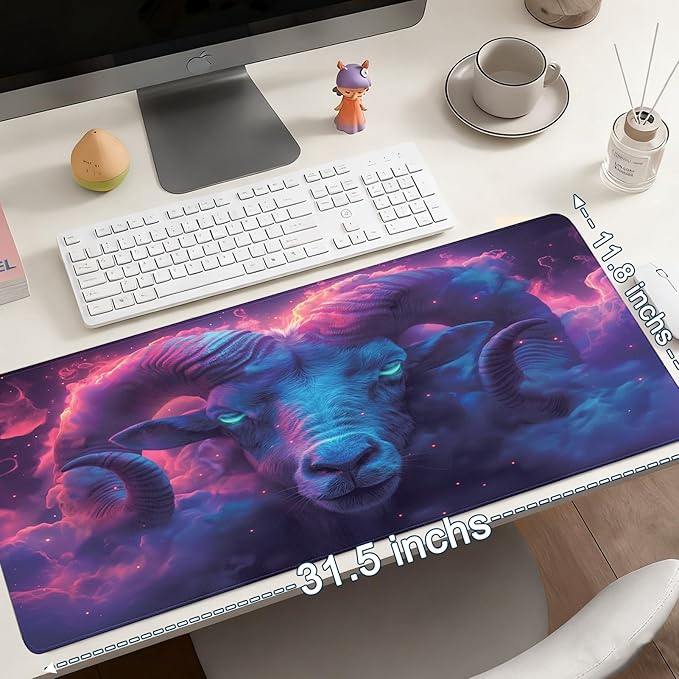 Gaming Mouse Pad - (31.5"×11.8") Taurus Large Mouse Pads for Desk - Desk Mat for Keyboard and Mouse with Non-Slip Base, Desks Pad Matfor Game/Office & Home
