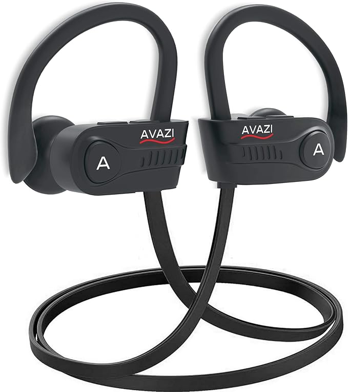 AVAZI Bluetooth 5.1 Wireless Earbuds, Sport IPX7 Waterproof Earphones, Richer Bass HiFi Stereo in-Ear Earphones, Gaming Mode, 12 hrs, Running Bluetooth Headphones W/CVC6.0 Noise Cancelling Mic