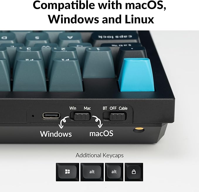 Keychron Q5 Pro Wireless QMK/VIA Mechanical Keyboard, 96% Layout Programmable Knob Full Aluminum Double-Gasket Design, Hot-swappable K Pro Red Switch for Mac Windows Linux - Black
