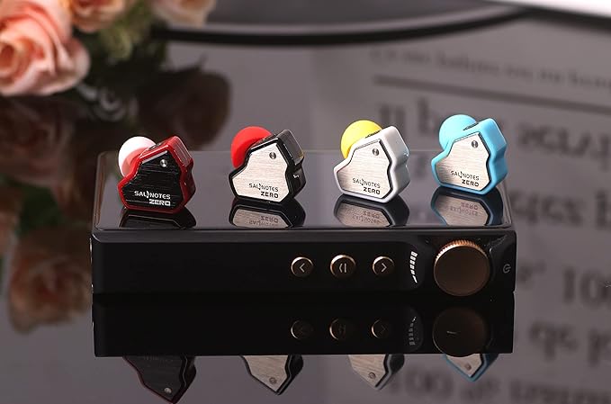 Linsoul 7Hz Salnotes Zero HiFi 10mm Dynamic Driver in-Ear Earphone IEM with Metal Composite Diaphragm Stainless Steel Faceplate Detachable 2Pin OFC Cable (Black, with Mic, 3.5mm)