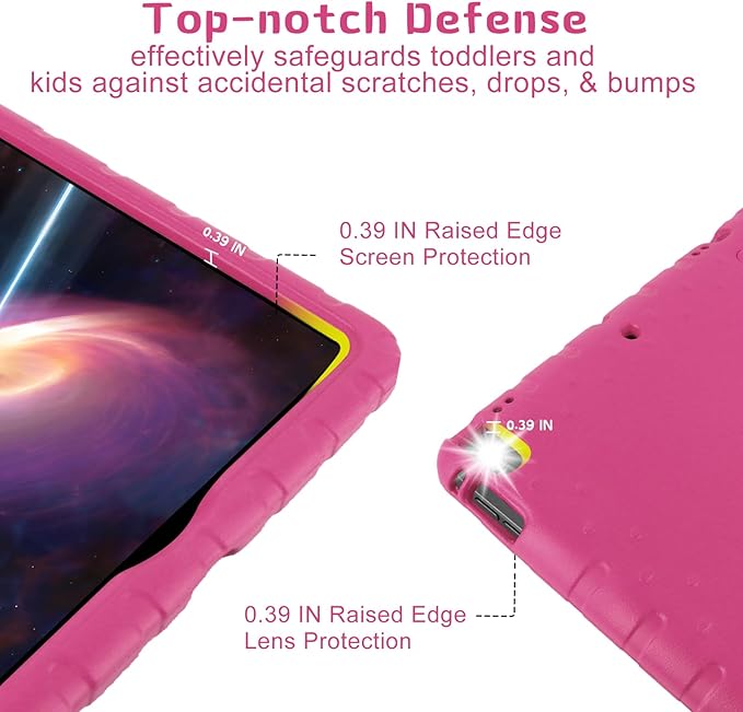 for Kids iPad Pro 12.9 Case 2nd 1st Generation Super Protection 2015 2017 12.9 inch iPad Pro Case with Pencil Holder iPad Pro Covers 12.9 inch for iPad Pro 12.9" 1st 2nd Gen Rose Red