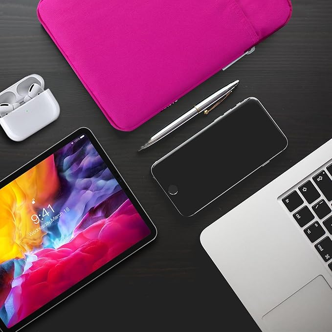 TiMOVO 9-11" Tablet Sleeve Bag for iPad 11-inch A16 2025, iPad 10.9"/10.2"| Air 11 Inch/5th/4th Gen. 10.9", Galaxy Tab A9+/A11Plus 11", Protective Bag Fit Smart Keyboard, Plum