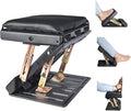 Adjustable Foot Rest for Under Desk at Work, Comfortable Footrest with 4-Level Height Adjustment, Ergonomic Leg Rest for Office Gaming Chair, Black Foot Stool with Removable Soft Pad