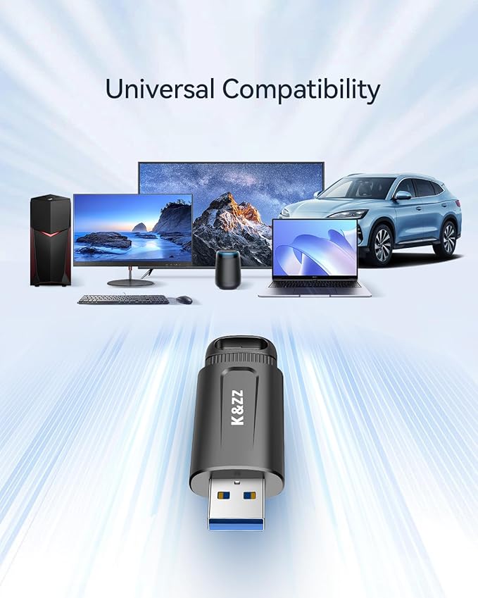 K&ZZ 32 GB Flash Drive 5 Pack USB Flash Drives 32GB USB 3.0 Drive Retractable Thumb Drive Memory Stick Jump Drives Multipack 32G 3.0 (5 Colors: Black Red Blue Green Purple)