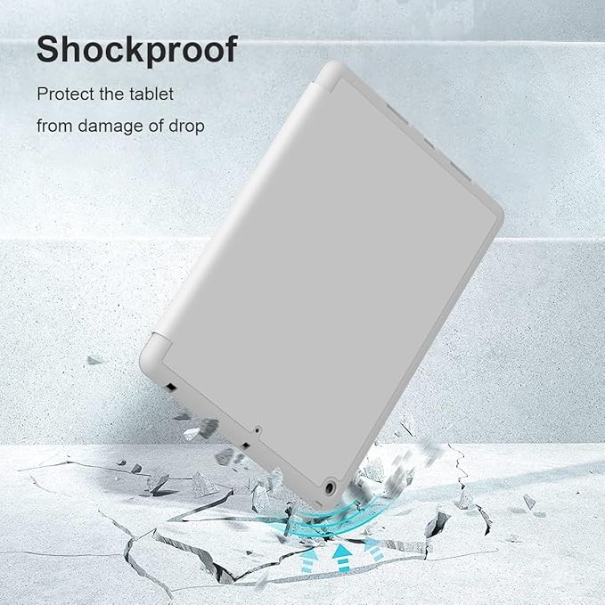 Case for iPad Air 3 / Pro 10.5 Inch, Lightweight Slim Soft TPU Trifold Stand Smart Cover, Auto Sleep/Wake Case with Pencil Holder for iPad Air 3rd Generation/Pro 10.5 - Gray
