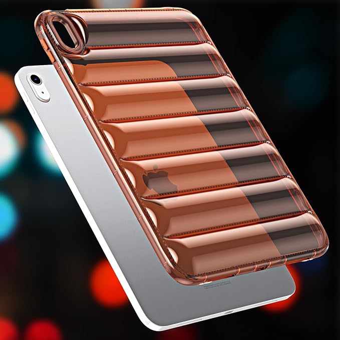 for iPad (A16) 11th Generation Case 11 inch 2025 & iPad 10th Generation 10.9 inch 2022, Slim Lightweight Shockproof Soft TPU Back Cover Silicone Bumper Anti-Yellowing Clear Shell, Brown