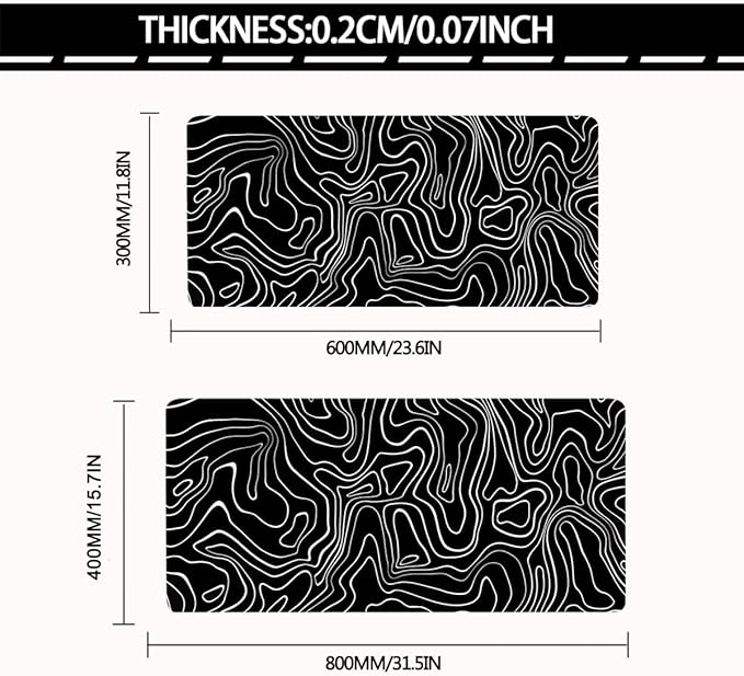Large Mouse Pad for Desk - Gaming Mouse Pad with Stitched Edges, Anti-Slip Base, Desk Pad for Keyboard and Mouse