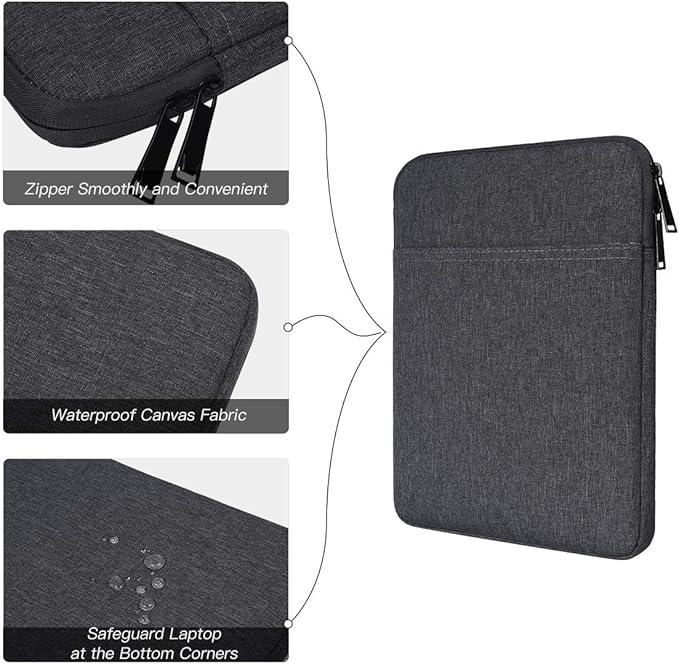 Tablet Sleeve for 11 Inch iPad Air M3 M2/ iPad A16, 10.9 inch iPad 10th/ Air 5, Galaxy Tab A8 10.5" Protective Bag, Space Grey