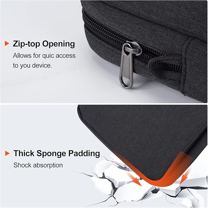 12.9 Inch Tablet Laptop Sleeve for Macbook Pro 14.2 Inch/Air 13.6"/Neo 13,Samsung Galaxy Tab S11 S10 S9 Ultra 14.6",iPad Pro 13 M5 M4/Air 13 M4 M3 M2/Pro 12.9 Carrying Case,Surface Laptop 13.8"-Black