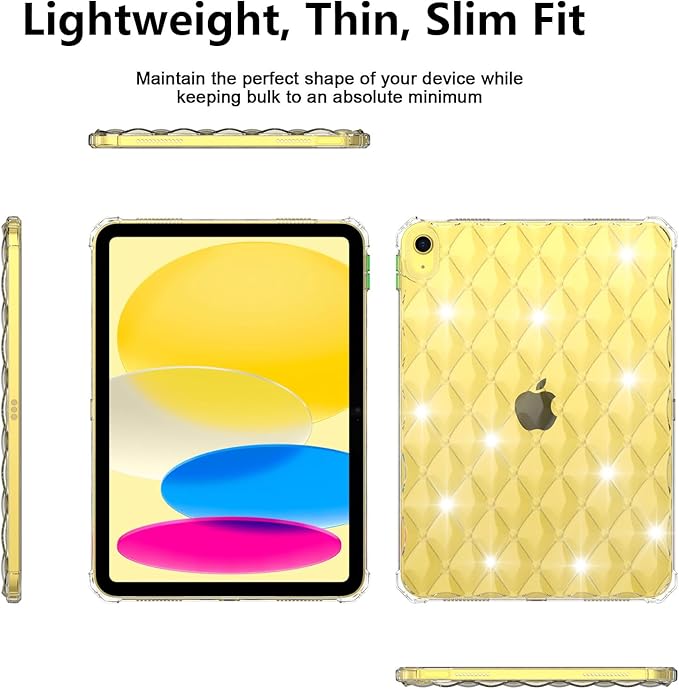 for Apple iPad 9th/8th/7th Generation Case Clear Back Transparent Soft TPU Shockproof Bumper Cover Crystal Silicone Gel Rubber Slim Lightweight Shell for iPad 10.2 inch (2021/2020/2019),Clear