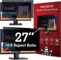 27 Inch Privacy Screen Filter for Widescreen 16:9 Monitor | Privacy Shield | Anti-Glare | Anti-Blue light | Anti-SPY | Eye Protection | Computer Security Private Filter Protector