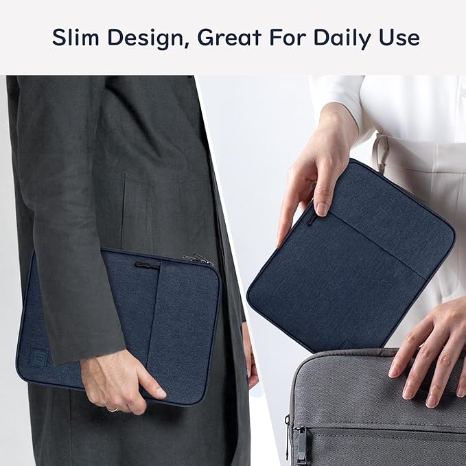 Dadanism 9-11 Inch Tablet Sleeve Padded Carrying Case for iPad (A16) 11th Gen 11", iPad 10th Gen 10.9", iPad Air M4/Pro M5 11", iPad Air 5/4, iPad 9/8/7th Gen, Galaxy Tab A11+ Plus 11", Dusty Blue