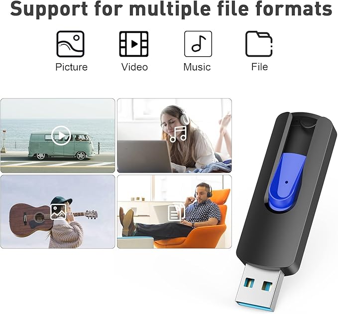 RAOYI 5 Pack 64GB USB 3.0 Flash Drive, High Speed Memory Stick Thumb Drives Jump Drive Pen Drive for PC Laptop Desktop- 64G Multipack