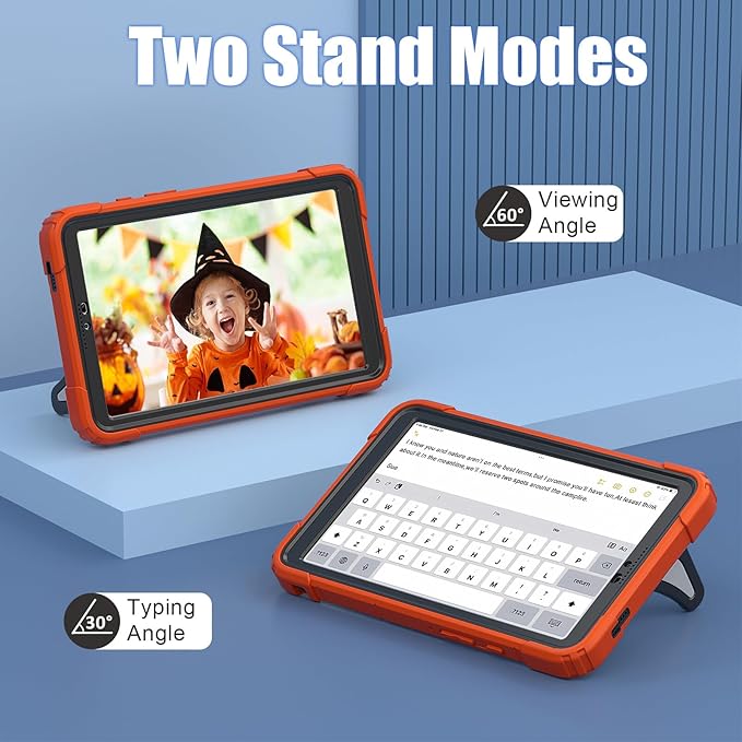 AKABEILA Compatible with Samsung Galaxy Tab A9 8.7 inch(SM-X115N)(2023) Tablet Case，Lightweight Shockproof Rugged Protective Cover with Kickstand for Kids Children Boys Babies Orange Black