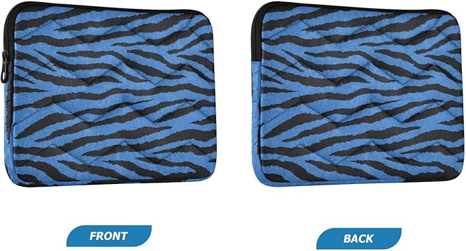 Laptop Case Sleeve, Blue Tiger Black Stripe Animal Print Shockproof Protective Computer Carrying Cover, Briefcase Handbags 15-16 inch Laptop Sleeve Bag