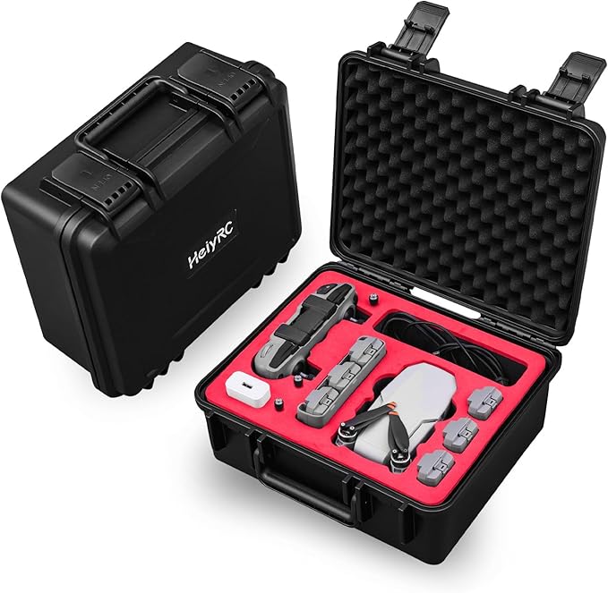 HeiyRC Mini 2 SE 4K Case, Waterproof Carrying Hard Case Hardshell Portable Travel Box for DJI Mavic Mini 2 SE/4K/2 Fly More Combo for Specta Drone Accessories