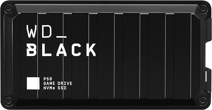 Western Digital 1TB P50 Game Drive SSD - Portable External Solid State Drive, Compatible with Playstation, Xbox, PC, & Mac, Up to 2,000 MB/s - WDBA3S0010BBK-WESN