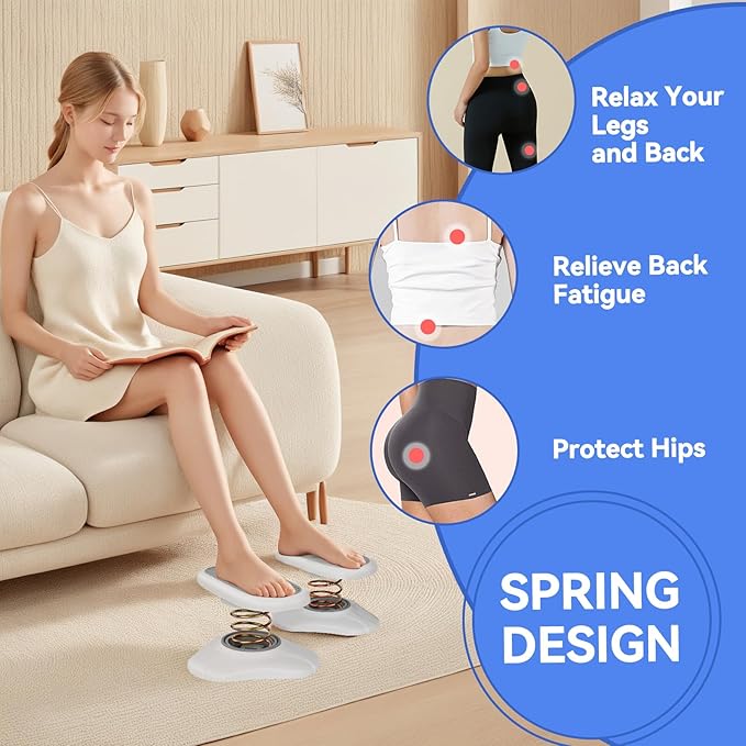 Foot Rest for Under Desk at Work ，Ergonomic Foot Stool Under Office Desk - Rocking for Fidgeters，Effectively Relaxes The Leg Muscles，2 Pieces Grey
