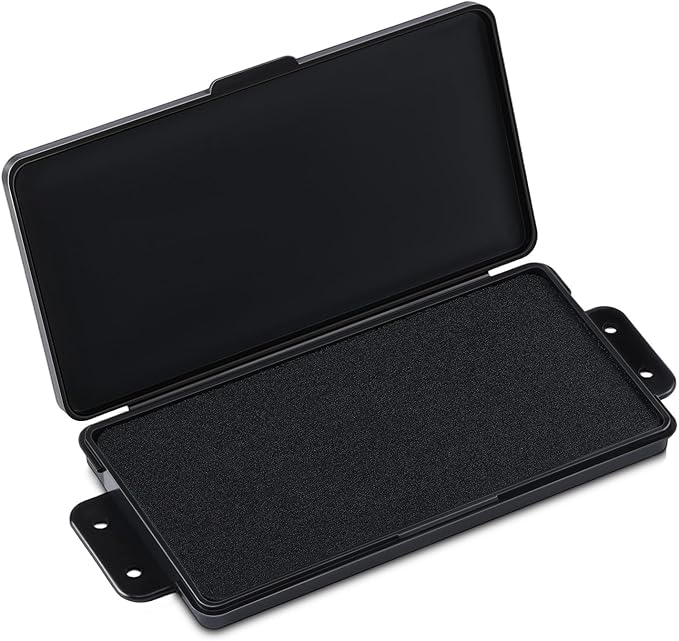1 Pcs Fingerprint Ink Pads Rectangle Thumbprint Ink Pads Large Black Stamp for Home Office Notary Supplies Identification Notary Security ID Fingerprint Cards Law Enforcement Kit