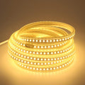 AC 110V LED Light Strip Outdoor Waterproof 6.56 Feet 3000K Warm White LED Strip IP67 SMD 5730 Flexible Cuttable Rope Lights with US Plug for Bedroom Wall Under Cabinet Mirror Home Decoration