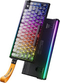 ATTACK SHARK R85 HE Wired 75% Rapid Trigger Mechanical RGB Gaming Keyboard with Custom Lightbox,8KHz Polling Rate,0.005mm RT Accuracy,0.08MS Latency,Hall Effect,Magnetic Switch,Driver for PC-Moonlight