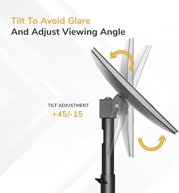 Mount-It! POS Monitor Mount for Retail Checkout & Reception Counters - Extra Tall Height Adjustable Pole with Secure Bolt-Down Base, VESA 75x75 & 100x100 Compatible - Fits 13–32” Monitors, 33 lbs