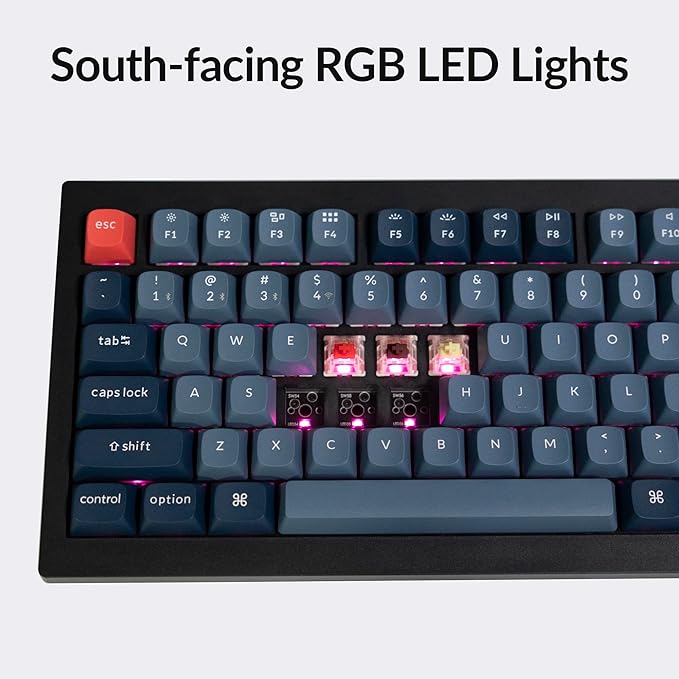 Keychron V3 Max TKL Wireless Mechanical Keyboard, QMK/VIA RGB Bluetooth/2.4 GHz/Wired, 87 Keys Hot-Swappable with Gateron Brown Switch, Compatible with Mac Windows Linux