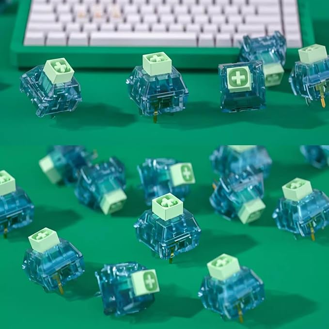 Kailh Box Summer Mechanical Keyboard Switches,5-Pin 50gf Clicky/Speed Typing/Gaming/Waterproof Switches(Summer,90Pcs)
