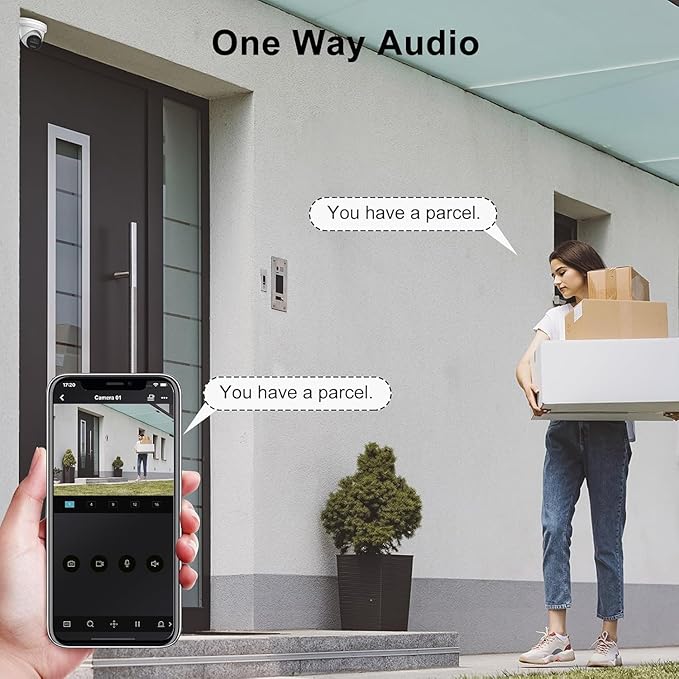 Anpviz 12MP PoE IP Camera Outdoor, 4096x3072@10fps, 134° FOV, Color Night Vision, Human Vehicle Detection, Turret Metal Wired Security Camera with Audio, Only Support 12MP NVR, IP67, IPC-D3012WD-SL