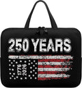 15 Inch Laptop Sleeve American Flag USA 250 Years Laptop Cover Computer Bag Tablet Carrying Case with Handle Tote Bags Notebook Sleeves Handbag Messenger Briefcase for 4th of July Decor