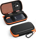 ProCase Hard Carrying Case for SanDisk Extreme/SanDisk Extreme Pro Portable External SSD, 500GB 1TB 2TB 4TB 8TB USB-C Solid State Drive, EVA Shockproof Travel Case with 2 SD Card Slots -OrangeBlack