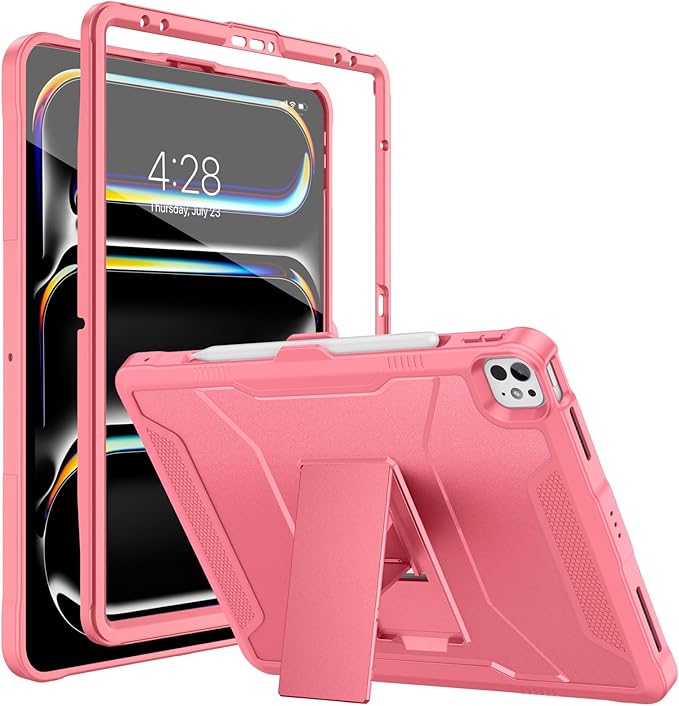 Soke Case for iPad Pro 13 Inch M5/M4 & iPad Air 13 Inch M4/M3/M2(2026/2025/2024), iPad Pro 12.9(2022 2021 2020,6th/5th/4th Gen), Rugged Shockproof Protective Cover - Watermelon