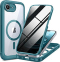Miracase for iPhone 17e & 16e Case with Built-in Private Screen Protector, [Magnetic with MagSafe] Full-Body Phone Cover Military Drop Proof 17 E/ 16 E Bumper 6.1 inch, Green
