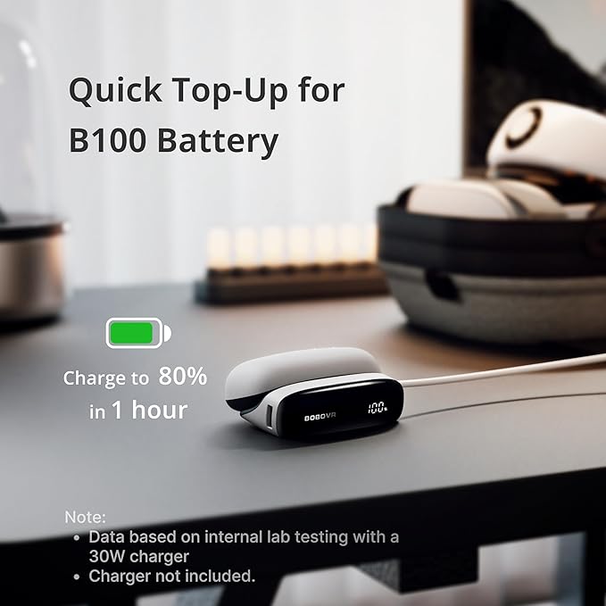 BOBOVR PD100 Combo,10000mAh Portable Power Bank, 30W PD Laptop Charger Compatible with MacBook Pro/Air, iPhone 17/16/15, Hot-Swappable External Battery for Unlimited Power