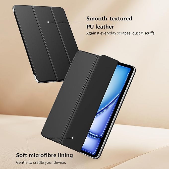 TiMOVO Magnetic Case for iPad Air 11 Inch (M4/M3/M2-2026/2025/2024), iPad Air 5th/4th Generation Case (2022/2020) 10.9 Inch, Smart Folio Magnetic Trifold Stand Cover, Auto Wake/Sleep, Black