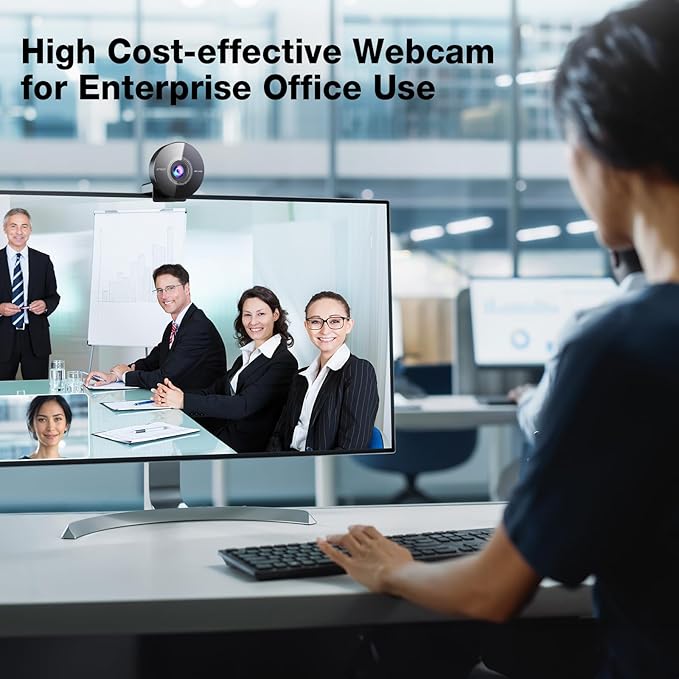 EMEET C950 4K Webcam for PC - PDAF Autofocus, USB Webcam with Microphone & Physical Privacy Cover, 1080P@60FPS, USB 2.0 Plug&Play, No Tripod Hole, Web Cam w/ 70°View for Meeting/Online Classes/Zoom