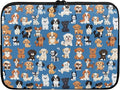 Puppy Dog Laptop Sleeve for Women Teen Girls 17inch Laptop Protector with Multiple Uses Lightweight Computer Sleeve Cute Tablet Bag Laptop Carrying Case Blue