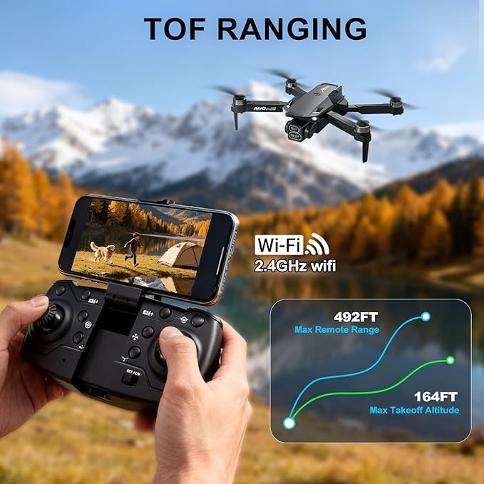 Drones with Camera for Adults,Foldable Drone for Beginners with 3 Batteries 36-Min Flight Time,2K HD FPV Transmission Drone,Mini RC Quadcopter with Gesture Selfie,One Key Start,Altitude Hold,3D Flips,3 Speed Modes Easier to use,Black